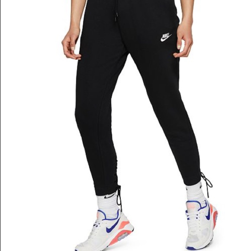 Nike sweatpants lace up ankle black